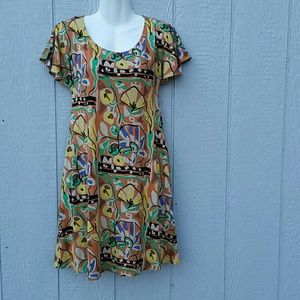 Anthropologie Vanessa Virginia abstract dress XS